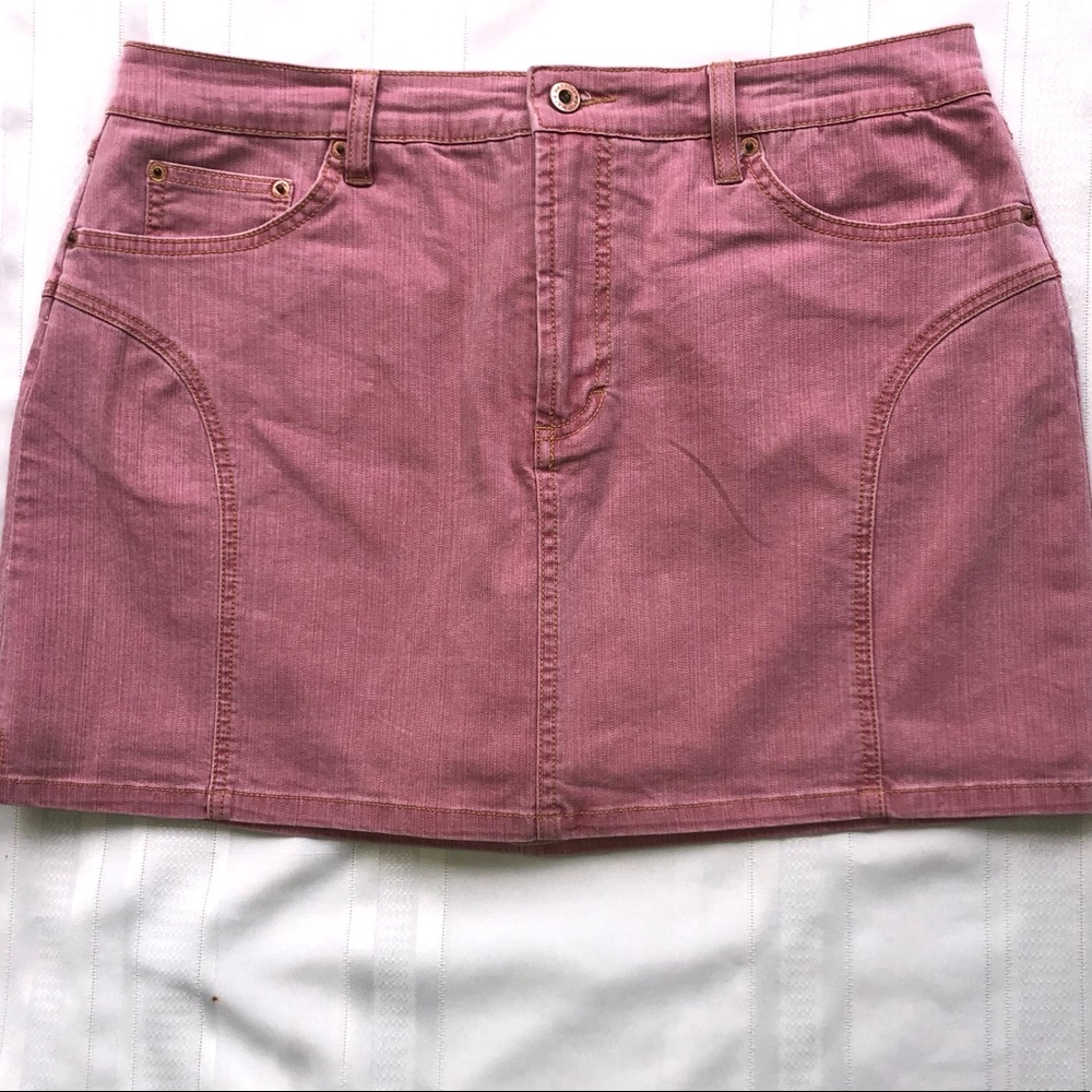 JeanStar skort skirt rose pink NWT cotton women’s size 14 curvy